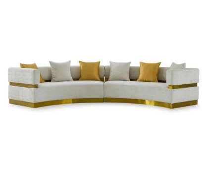 GREY AND GOLD SECTIONAL